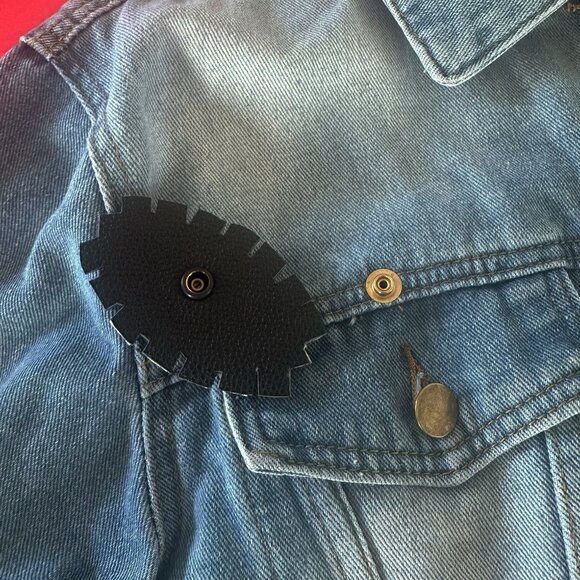 Unique Upcycled Denim Jacket, Street Style, Harajuku, Casual, Oversized, Size S - Picture 10 of 11